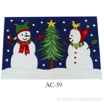 Main à touffeter tapis avec dessin de Noël